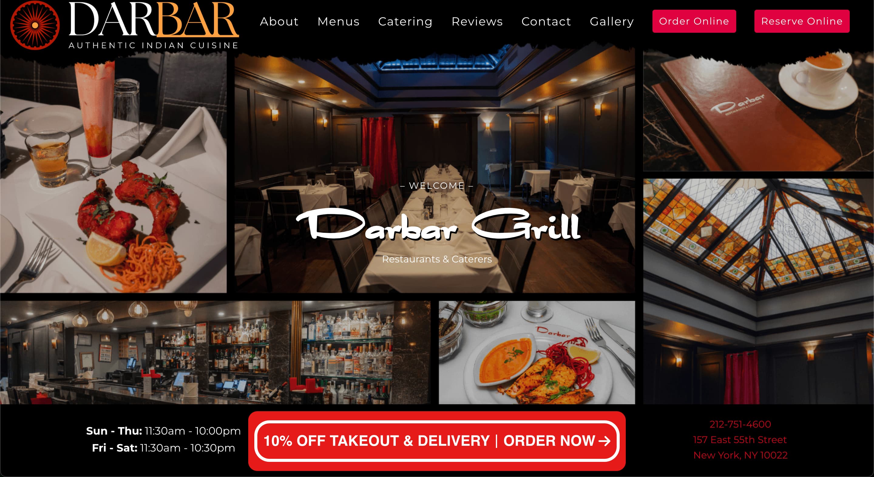Darbar Restaurant website preview