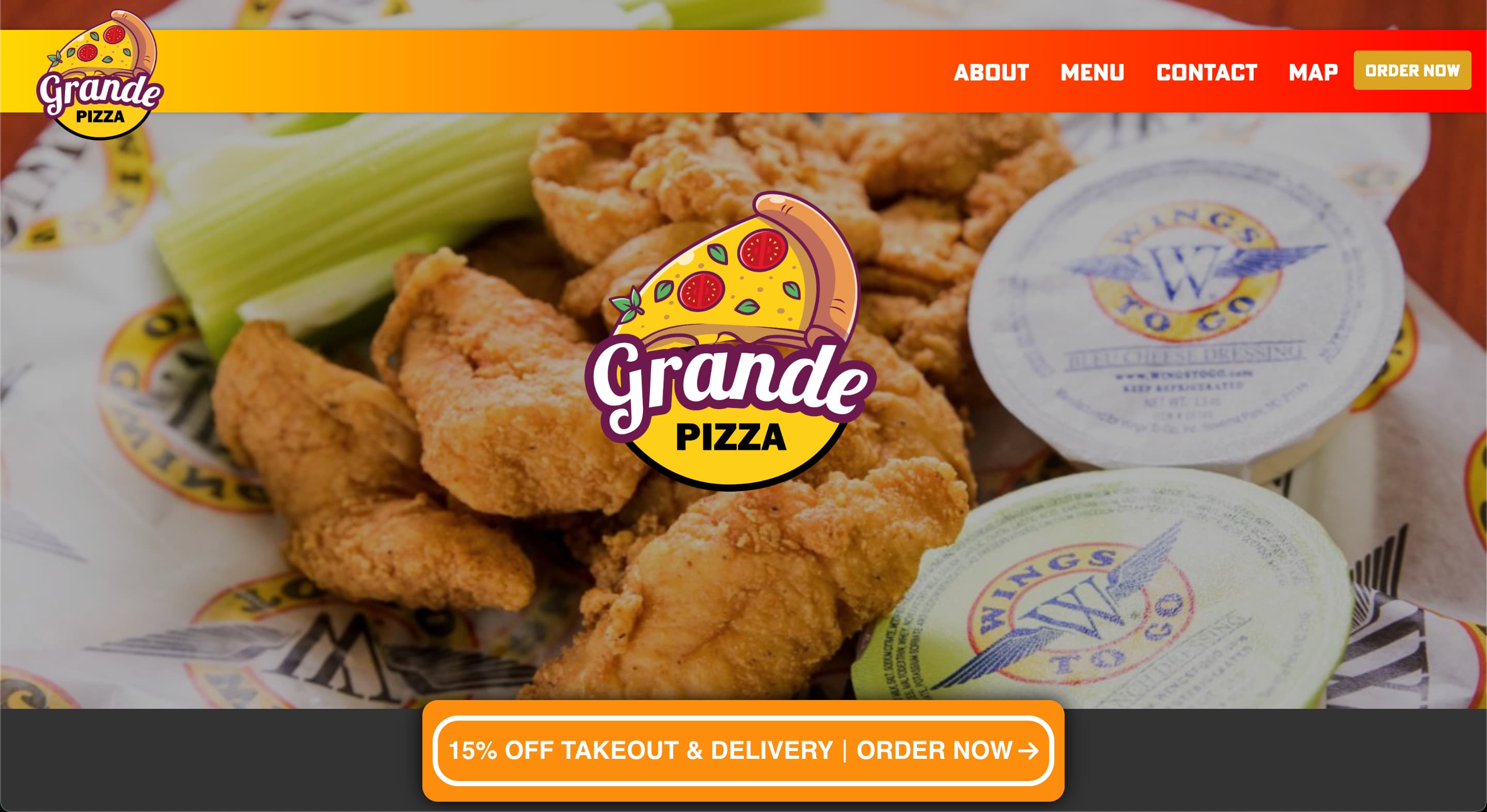 Grande Pizza website preview