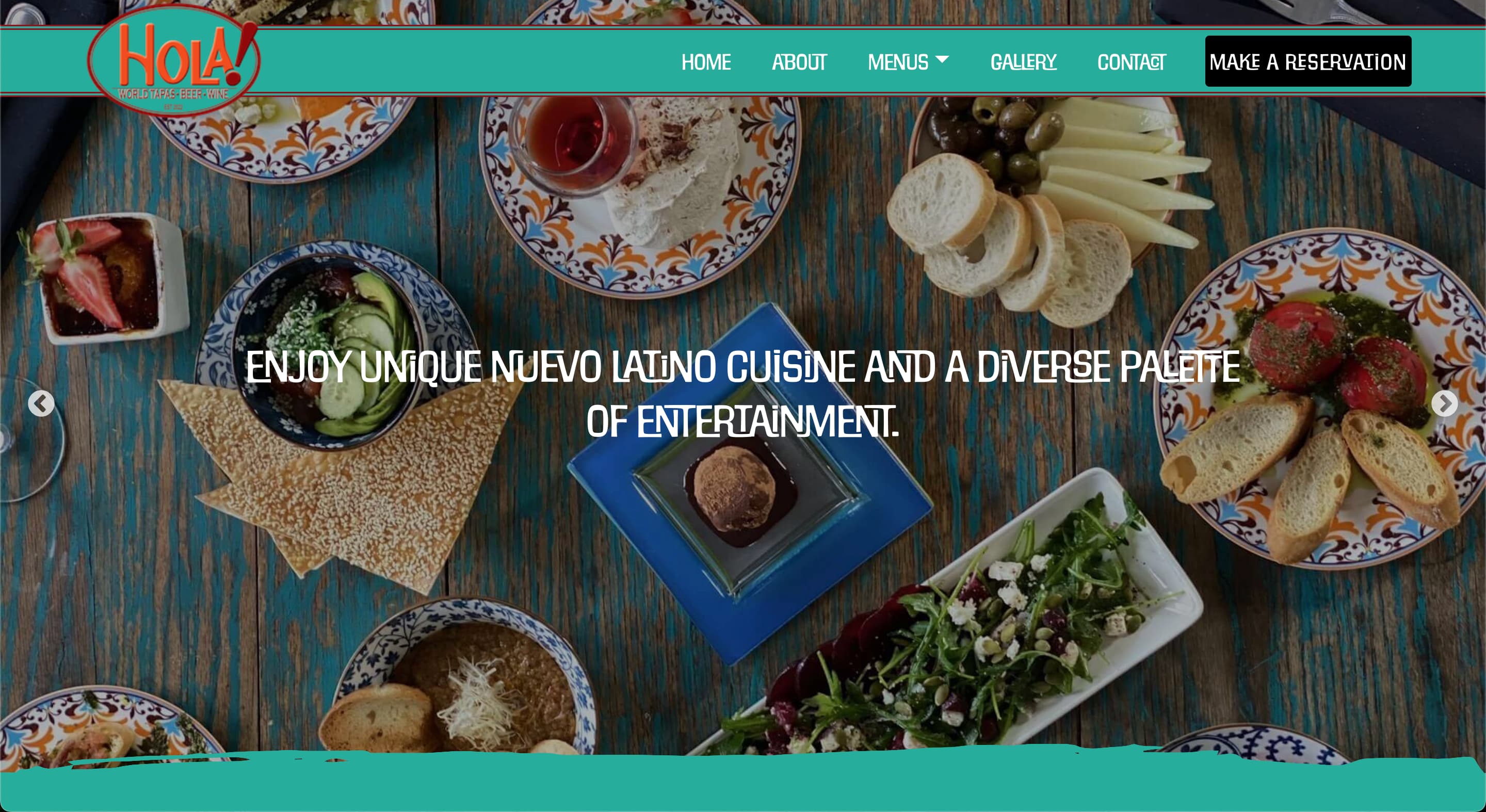 Hola Tapas website preview